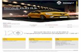 Renault Clio R.S. już od 93 000 zł z m pakietem ... · Renault Clio R.S. już od 93 000 zł ... SILNIKI Turbo RS 200 Turbo RS 220 Typ skrzyni biegów Norma emisji spalin Euro 6