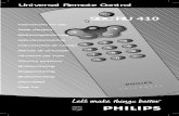 Universal Remote Control - Philips · - Shift - vol-: couleur-/menu à gauche - Shift -7: télétexte activ ... Astuce: Notez le code à l'intérieur du compartiment de piles et à