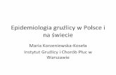 Epidemiologia gruźlicy w Polsce i na świecie · Epidemiologia gruźlicy w Polsce i na świecie Maria Korzeniewska-Koseła Instytut Gruźlicy i Chorób Płuc w Warszawie