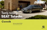 SEAT Toledo cennik · Pakiet Comfort+ dla wersji Entry • Klimatyzacja manualna Climatic • Media System Touch: 5-calowy ekran dotykowy, radio, złącza USB, SD, Aux-in,