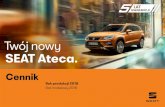 SEAT Ateca cennik 2018 19 · Cennik Rok produkcji 2018 Rok modelowy 2018 Twój nowy SEAT Ateca.