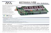 AVT AVTduino LED 1616 Wyœwietlacz LED dla Arduino · Du¿a elastycznoœæ i popularnoœæ platformy Arduino sprzyjaj¹ powstawaniu ciekawych rozwi¹zañ sprzêtowych. Dziêki niej