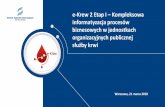 e-Krew 2 Etap I - csioz.gov.pl · CKiK –wdrożenie systemu e-Krew 2 Etap I pozwoli na migrację wszystkich posiadanych przez jednostki baz danych, co usprawni dostęp do posiadanych