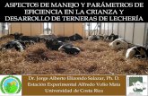 Dr. Jorge Alberto Elizondo Salazar, Ph. D. Estación ... Animal 2014/Tern_lech.pdf · •Esto repercute negativamente sobre la tasa de crecimiento de los animales y afecta el ...