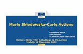 Marie Skłodowska-Curie Actions - eshorizonte2020eshorizonte2020.cdti.es/recursos/doc/eventosCDTI/7_Conferencia_PM/... · Marie Sk łodowska-Curie ... BODEGA MATARROMERA SL VALBUENA