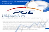 PGE Polska Grupa Energetyczna S.A. - dm.pekao.com.pl · PGE Polska Grupa Energetyczna S.A. jest holdingiem energetycznym, zajmującym się produkcją oraz dystrybucją energii elektrycznej.
