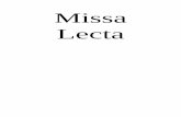 Missa Lecta - Parafia Matki Bożej Wspomożenia Wiernych - … · 2018-11-07 · Słowo wstępne Poniższy mszalik został opracowany jako pomoc dla wiernych w przeżyciu śpiewanej