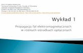Propagacja fal elektromagnetycznych w różnych ośrodkach ...mitr.p.lodz.pl/raman/analiza1.pdf · Rozchodzenie się paczki fal w próżni jest zagadnieniem znacznie prostszym, wszystkie