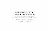 ZESZYTY NAUKOWE - uczelniawarszawska.pl · dos princípios fundamentais de equívocos na aplicação de um axioma. Contudo, o valor pragmático dos fundamentos metafísicos, segundo