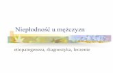etiopatogeneza, diagnostyka, leczenie meska.pdf · - azoospermia po operacjach najądrza (spermatocele) • po wazektomii, plastyce przepuklin pachwinowych, CBAVD 3. przewodów wytryskowych-