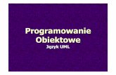 Programowanie Obiektowe - Język UMLkolos.math.uni.lodz.pl/~archive/Programowanie obiektowe/uml.pdf · UML (Unified Modeling Language), zunifikowany język do modelowania, jest następcąi