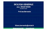 BIOLOGIA GENERALE a.a. 2014/2015 - sfp.unical.itsfp.unical.it/modulistica/BIOLOGIA I parte 2015.pdf · Biologia generale 2015 - Prof.ssa Bernardo La riproduzione è quel processo
