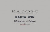 KARTA WIN Wine List - restauracjaradosc.pl · agriculture biologique (AB), a same wina jako vins bio, we Włoszech – vini biologici, analogicznie w Hiszpanii, Portugalii itd. W