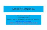 MAKROEKONOMIA - hmeihg.uni.lodz.pl · ZALICZENIE: egzamin pisemny w formie testu. EKONOMIA MIKRO MAKRO EKONOMIA POZYTYWNA NORMATYWNA. Przedmiot Makroekonomii 1. Poziom i wzrost produkcji