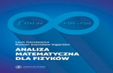 Lech Górniewicz - Wydawnictwo UMKwydawnictwo.umk.pl/upload/samples/Analiza_matematyczna_dla_fizykow... · L. Górniewicza i R. S. Ingardena Analiza matematyczna dla ﬁzyków, a