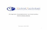 Program kształcenia na kierunku - psych.uw.edu.plpsych.uw.edu.pl/wp-content/uploads/sites/98/2016/03/Program... · x Psychologia kliniczna dziecka i rodziny x Psychologia organizacji