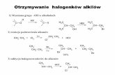 Otrzymywanie halogenków alkilów - usosapps.uw.edu.pl · Otrzymywanie halogenków alkilów 1) ... Reakcje biegnące mechanizmem S N 1 zachodzą dwuetapowo. W pierwszym, najwolniejszym,