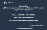 „Offset narzędziem ochrony podstawowych interesów ...pgzsa.pl/i/fmfiles/tla/dr-paulina-zamelek-prezentacja-rola-i... · • PPO - element struktur gospodarczych ... Przemysłobronny