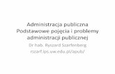 Administracja publiczna - wprowadzenierszarf.ips.uw.edu.pl/apub/04.pdf · H. Izdebski, M. Kulesza. Administracja publiczna, 2004, s. 95 . Definicje administracji publicznej ... –W