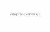 Zarządzanie wartością 1 - karolinamazur.pl · Nie skupiaj się na dochodach w zarządzaniu lub wprowadź wskazówki do ich zarządzania 2. Podejmuj decyzje strategiczne, maksymalizujące