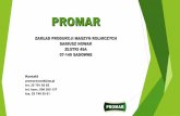 PROMAR · Zawór Polski zawór manualny 5-sekcyjny lub włoski stałociśnieniowy (opcja) Typ rozwadniacza We wlewie zbiornika Zaczep Skrętny Koła 9,5x32. Opryskiwacze przyczepiane