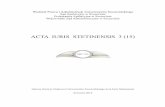 ACTA IURIS STETINENSIS 3 (15)actaiuris.wpiaus.pl/files/AIS--nr-15-2016.pdf · Streszczenie Celem artykułu jest próba wykazania, że prawo nie wyklucza wolności. Ramy . rozważań