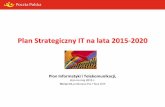 Plan Strategiczny IT na lata 2015-2020 - Poczta Polska · Wsparcie IT jest kluczowe dla ponad 80% projektów zdefiniowanych w ramach programów strategicznych – ... Zintegrowane