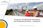 Program rewitalizacji istniejącej linii kolejowej Kraków ... · Studium Wykonalności dla linii kolejowej nr 94 oraz 97,98,99 Etapy 1. Etap I – Prognozy społeczno-gospodarcze