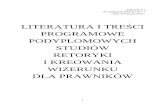 LITERATURA I TREŚCIbip.us.edu.pl/.../bip.us.edu.pl/files/prawo/zal20120702.pdf · 2012-02-10 · 2 ZAŁOŻENIA ORGANIZACYJNO-PROGRAMOWE 1. NAZWA FORMY NAUCZANIA Studia podyplomowe