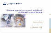 Badanie genotoksyczności substancji aktywnych testem Amesakongresfarmaceutyczny.pl/uploads/article/files/c076bcceb28a73fbdf4... · Test Amesa. 5. Wady i zalety. m-w-l 2. Substancje