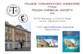 POLISH CHEMICAL SOCIETY - EuCheMS Home · Sekcja Chemii Żywności Sekcja Zwiazków Metaloorganicznych • ChemCatChem Sekcja Chemii Koordynacyjnej ... •The Chemia Analityczna/Chemical