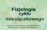 Fizjologia cyklu miesiączkowego - endogin.wum.edu.pl · Inne (tzw. lokalne) drogi działania hormonów Działanie autokrynne ( hormon działa na komórkę, w której jest wytwarzany
