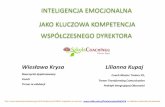 INTELIGENCJA EMOCJONALNA JAKO KLUCZOWA …oskko.edu.pl/.../materialy/Inteligencja_emocjonalna.pdf · INTELIGENCJA EMOCJONALNA JAKO KLUCZOWA KOMPETENCJA WSPÓŁCZESNEGO DYREKTORA Wiesława