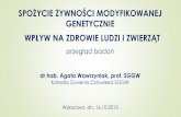Prezentacja programu PowerPoint - Oddział Wielkopolskipttzow.up.poznan.pl/gmo/pobierz/gmo-wplyw-na-zdrowie-ludzi-i... · "Pasze GMO a produkcyjność i zdrowotność zwierząt„