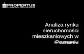 Analiza rynku - propertus.ue.poznan.plpropertus.ue.poznan.pl/publikacje/p3.pdf · ANALIZA POPYTU •Siła nabywcza : 0,6mkw –Średnie wynagrodzenie: 3.687,98 zł –Cena 1 mkw.