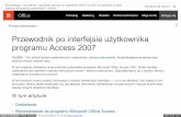 Przewodnik po interfejsie użytkownika programu Access 2007 ...slawekrokicki.vizz.pl/ti/e14/bazy/ms_access_interfejs.pdf · programu Access 2007 WAŻNE Ten artykuł został przetłumaczony
