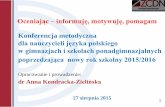 Prezentacja programu PowerPoint - zcdn.edu.plzcdn.edu.pl/wp-content/uploads/2015/11/gimnazja-i-skzoły... · Refleksje pomaturalne Matura pisemna (PP): • Zamiast Herberta, Szymborskiej,