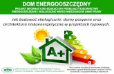 Prezentacja programu PowerPoint - psary.plpsary.pl/files/download/prezentacje/Dom_energooszczedny/02_Jak... · Budynek pasywny •15 kWh/m2 . Projektowanie – na co zwrócić uwagę