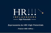 Zaproszenie do HRI High Potentials - hrinfluencers.plhrinfluencers.pl/wp-content/uploads/2017/08/HRI-HiPos-Członkostwo... · Branding –budowanie marki osobistej w relacji z najaktywniejszymi