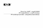 Seria HP vp6200 Projektor cyfrowy Podręcznik użytkownikah10032. · Zabezpieczenie rtęciowe ... odstępu od ścian i swobodny przepływ powietrza wokół projektora. ... Regulacja