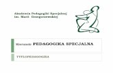 Akademia Pedagogiki Specjalnej im. Marii Grzegorzewskiej · posiada podstawową wiedzę z zakresu psychologii, ... Podstawowe techniki poruszania się osób ... Badania jakościowe