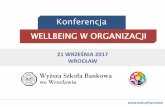 Konferencja WELLBEING W ORGANIZAJI - moznainaczej.com · (Mindfulness Based Stress Reduction), Babara Wawrzynek praktyk i pasjonat ... z praktykami - wykładowcami pierwszych w Polsce