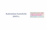 Kalendarz katolicki 2019 r. - mikolaj.bydgoszcz.pl · WNIEBOWSTAPIENIE PAÑSKIE ZESLANIE DUCHA šWl