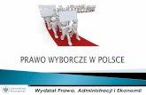 , w szerokim znaczeniu, zespół norm prawnych ... · art. 96 ust. 2 „Wybory do Sejmu są powszechne, równe, bezpośrednie i proporcjonalne oraz odbywają się w głosowaniu ...