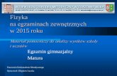 Egzamin gimnazjalny Matura - womgorz.edu.pl · Fizyka na egzaminach zewnętrznych w 2015 roku Materiał pomocniczy do analizy wyników szkoły i uczniów Egzamin gimnazjalny Matura