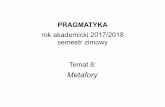 Metafory - kognitywistyka.usz.edu.plkognitywistyka.usz.edu.pl/.../2017/12/2017_pragmatyka_t_8_metafory.pdf · Friedrich Nietzsche, “O prawdzie i kłamstwie w pozamoralnym sensie”,