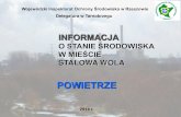 O STANIE ŚRODOWISKA W MIEŚCIE - wios.rzeszow.pl · Monitoring powietrza atmosferycznego Ocena obejmuje wszystkie substancje, dla których, w rozporządzeniu Ministra Środowiska