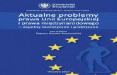 Aktualne problemy prawa Unii Europejskiej i prawa ... · – aspekty teoretyczne i praktyczne ... Prezentowana publikacja stanowi podsumowanie pracy w ramach seminarium magisterskiego