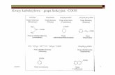 Kwasy karboksylowe –grupa funkcyjna: -COOH · Otrzymywanie kwasów CH3 C CH3 H3CCH2 OH K2Cr2O7 H3CC CH3 CH3 COOH H2SO4 alkohol pierwszorzędowy kwas O CHO H2SO4 K2Cr2O7 O ... kwasowych