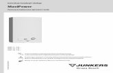 Instrukcja instalacji i obsługi MaxiPower - junkers-sklep.pl · przez Autoryzowany Serwis Junkers* páatnego przegl du technicznego urz dzenia, c) podpisanie Umowy Gwarancji (Dodatkowej).